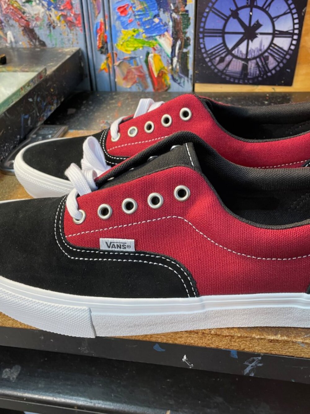 Vans Skate Era Black Dark Red Size US 12 Men New VN000ECRBDK Sneakers